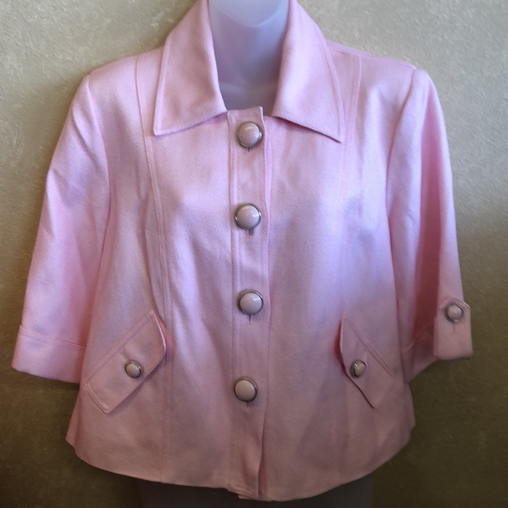 Nygard chunky button women’s 12  linen blazer